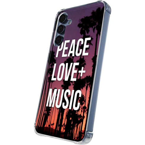 Peace Love And Music Galaxy A35 5G Clear Case
